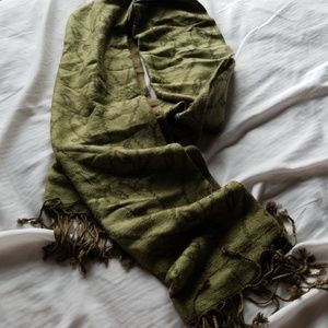 Olive green French scarf